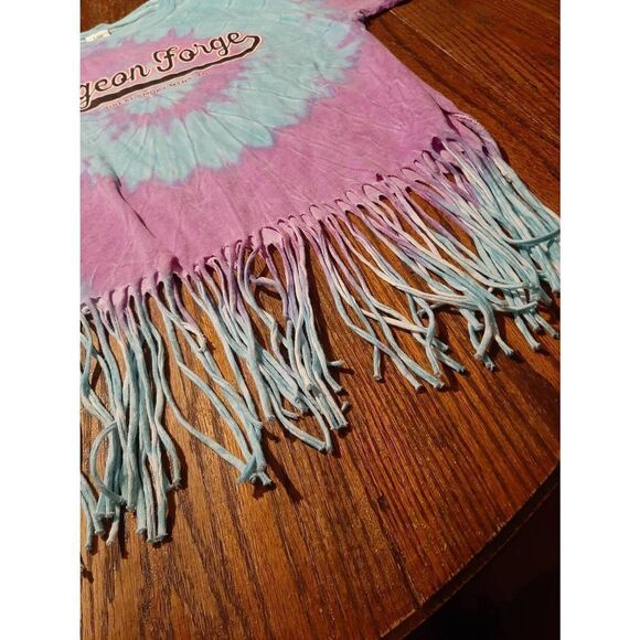 XL Luxe Apparel Short Sleeve Cotton Fringe Pigeon Forge Smoky Mtn Tee T-Shirt - Picture 5 of 5